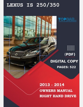 lexus is 250&350 2013-2014 owners manual